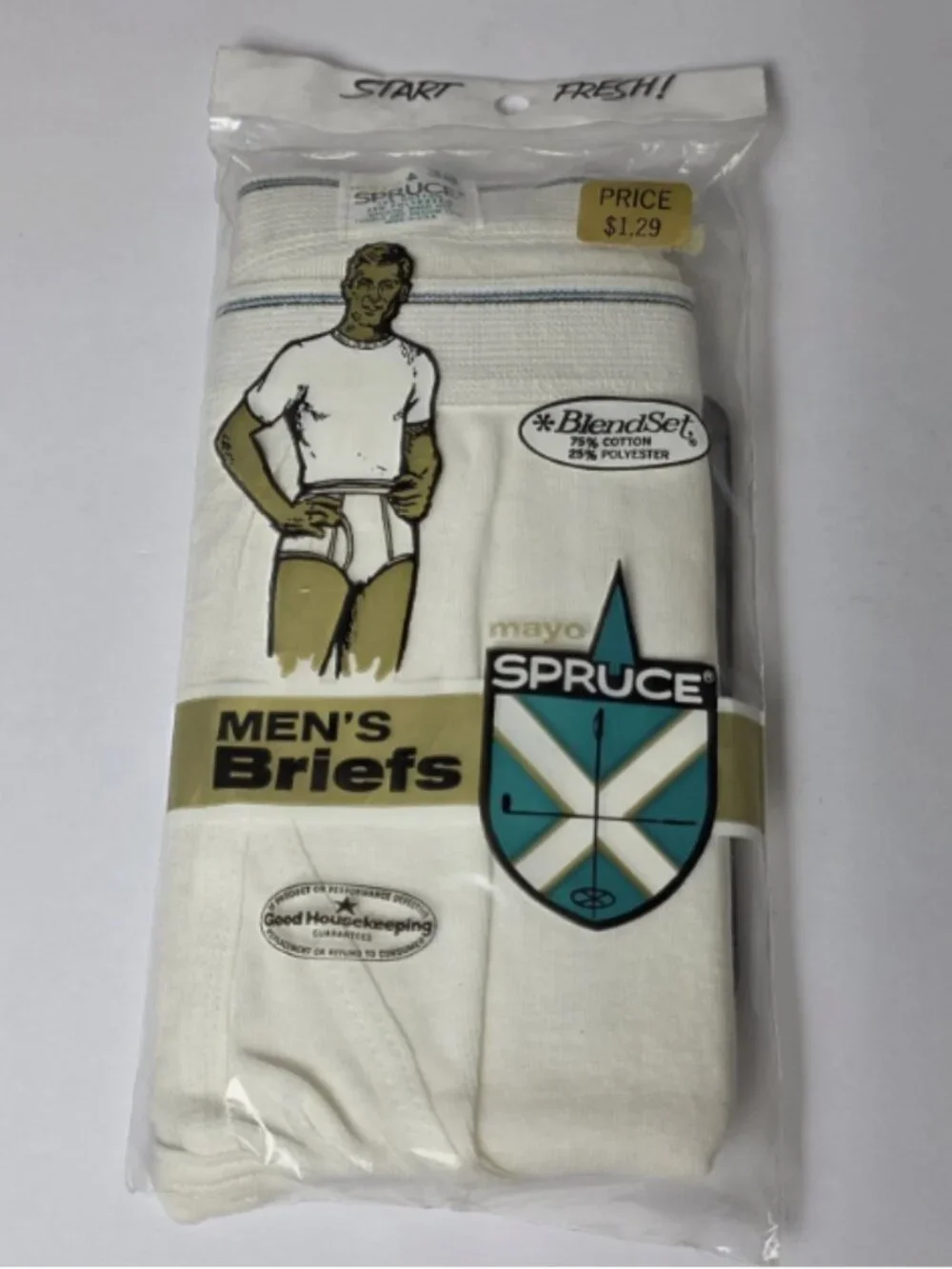 Vintage Mayo Spruce Men's Briefs NOS Deadstock HTF Size 38